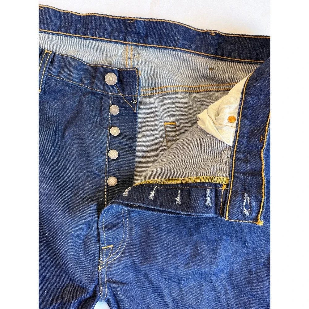 Levi's 501 Original Fit Jeans Men 42x32 Blue Button Fly Straight Leg 00501-2331
